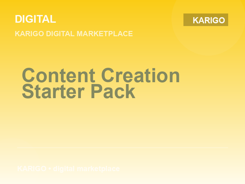 Content Creation Starter Pack