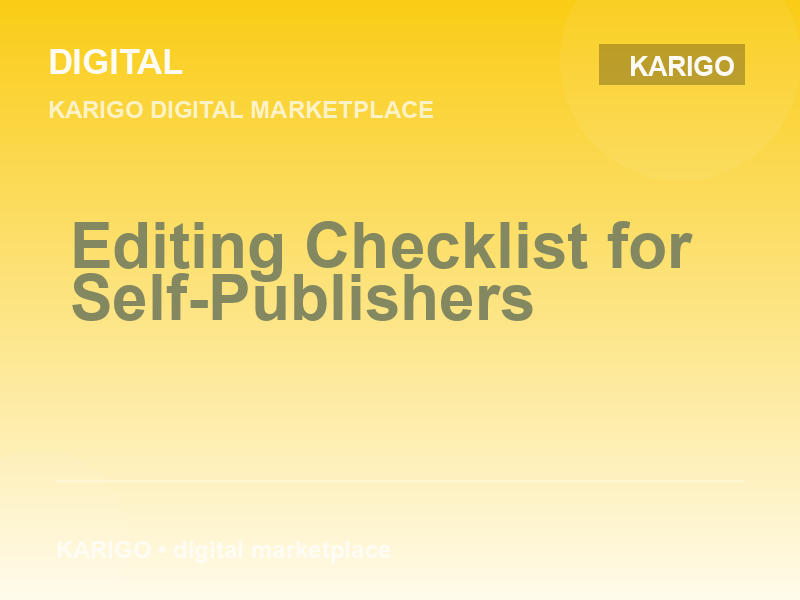 Editing Checklist for Self-Publishers
