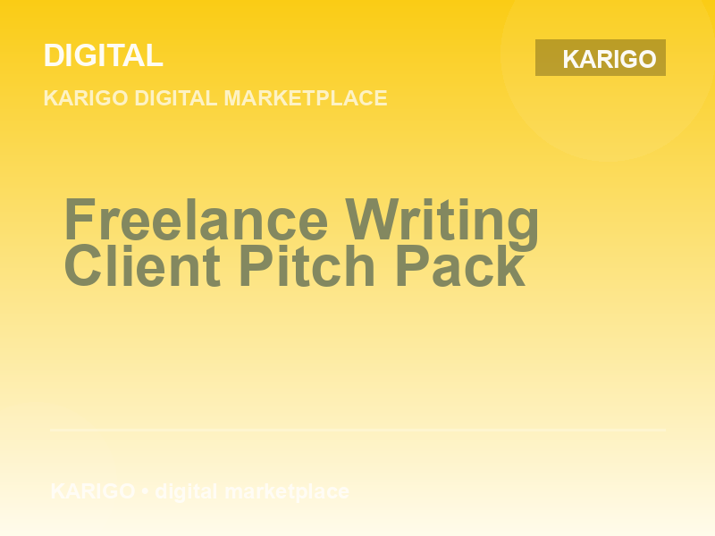 Freelance Writing Client Pitch Pack