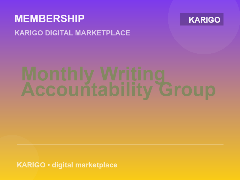 Monthly Writing Accountability Group