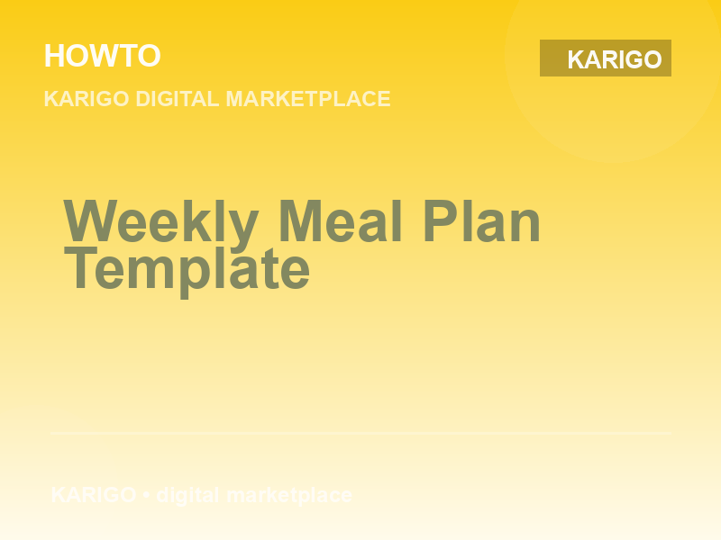 Weekly Meal Plan Template